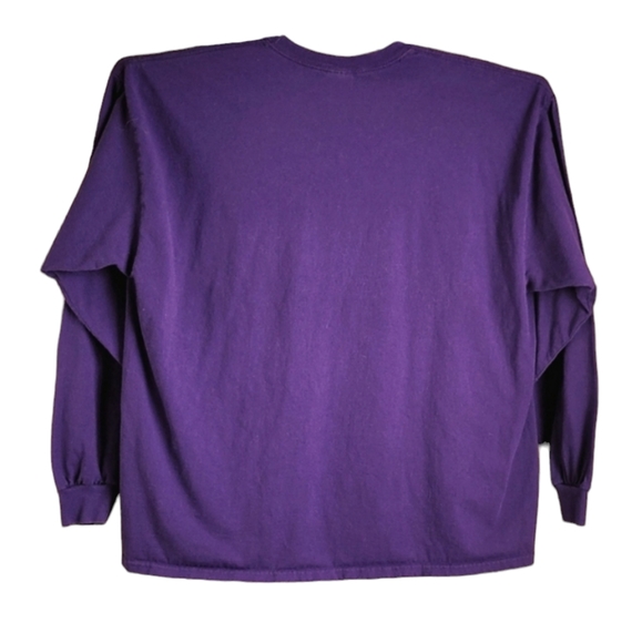 Gildan Purple Long Sleeve Graphic T Shirt W/Hey Diddle Diddle Ray Rice etc.  2XL - Picture 3 of 5